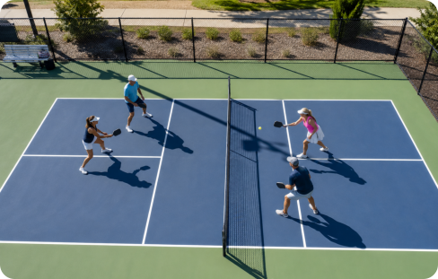 People playing pickleball at the 17 Springs Sports Complex