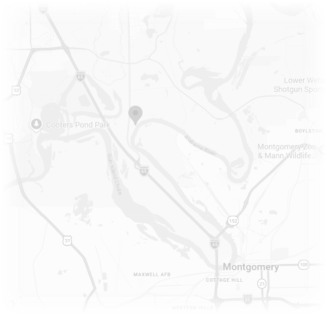 Map showing Roses RV River Resort in Millbrook, Alabama near Montgomery