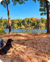 Relaxing by the river at Roses RV River Resort in Millbrook, Alabama