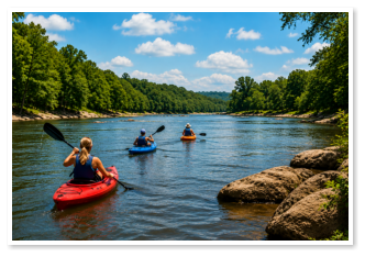 Kayakers on the Coosa River